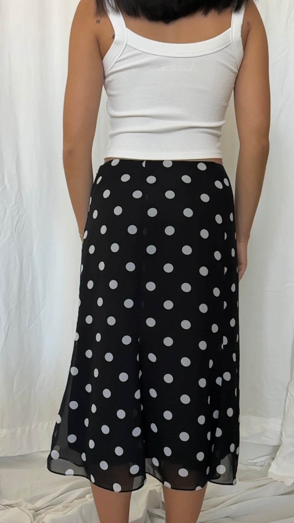Jones Wear Size M Polka Dot Low Rise Midi Skirt