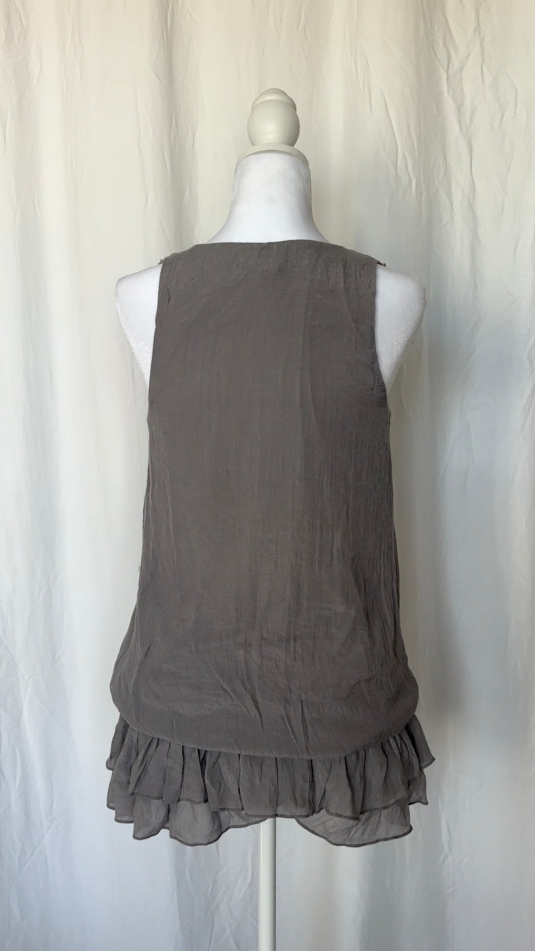Body Center Size M Lace Peplum Sleeveless Top