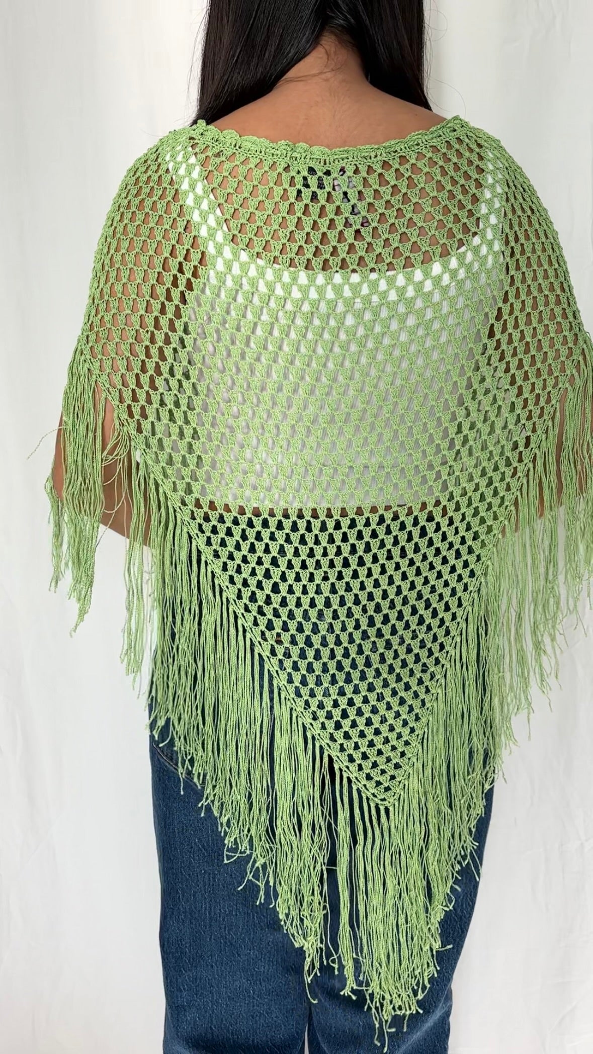 Say What? One Size Knit Fringe Poncho