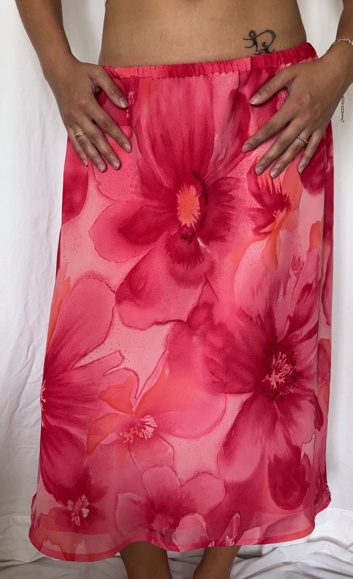 Worthington Size S Floral Midi Skirt