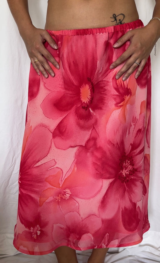Worthington Size S Floral Midi Skirt