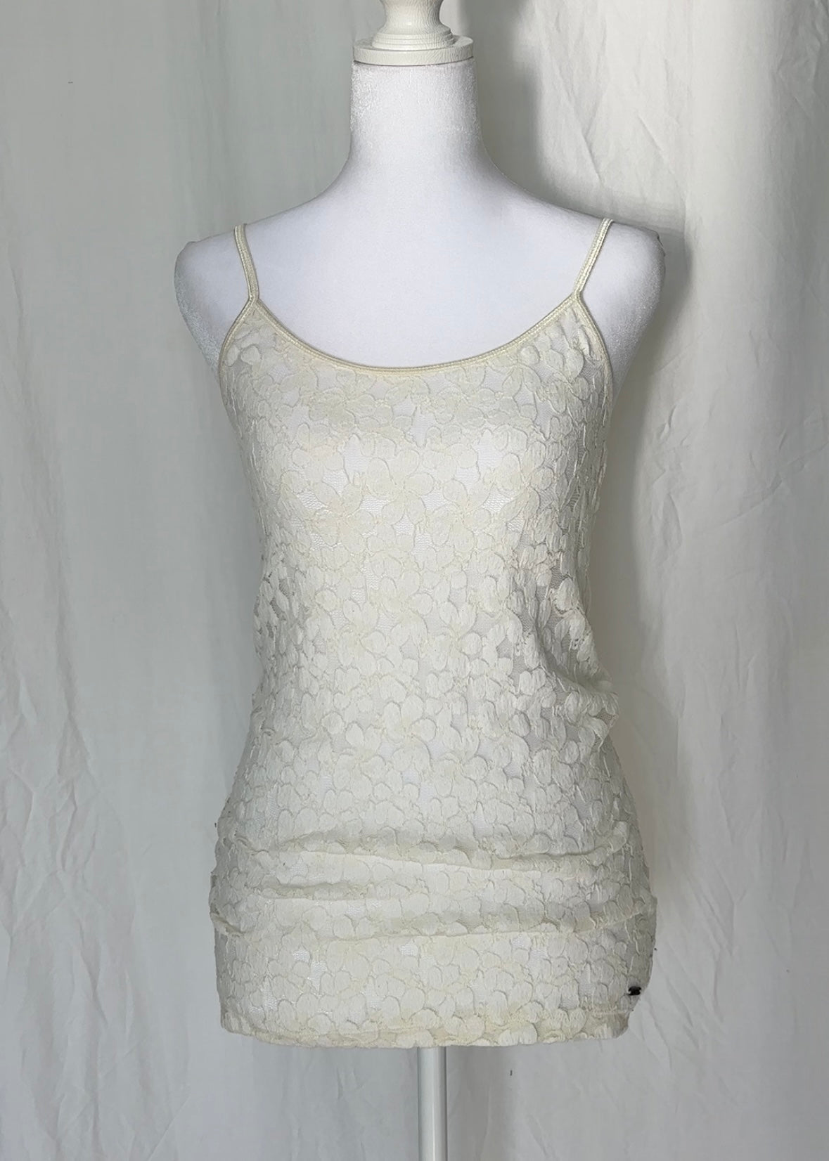 Aeropostale Size M Floral Lace Sheer Sleeveless Tank Top