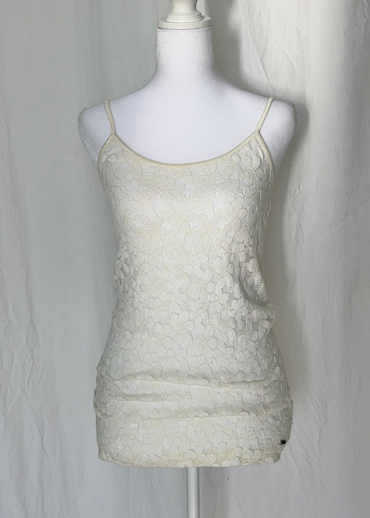 Aeropostale Size M Floral Lace Sheer Sleeveless Tank Top
