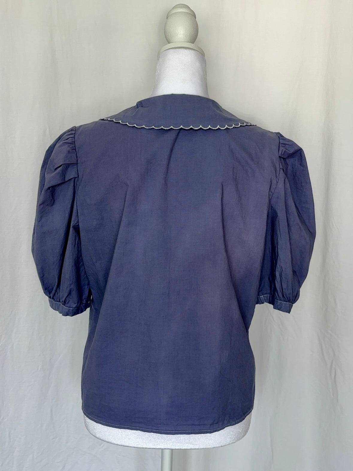 Steve Madden Size M Embroidered Puff Sleeve Top