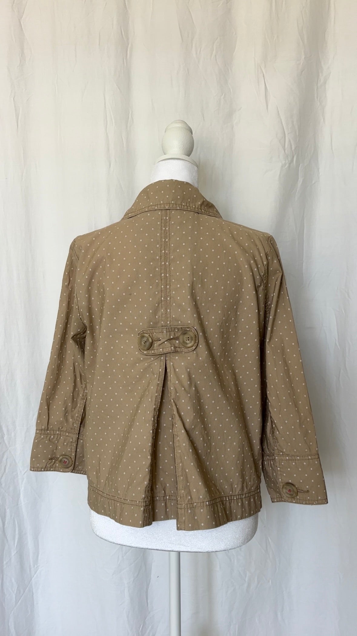 Aeropostale Size M Polka Dot Long Sleeve Pea Coat Outerwear