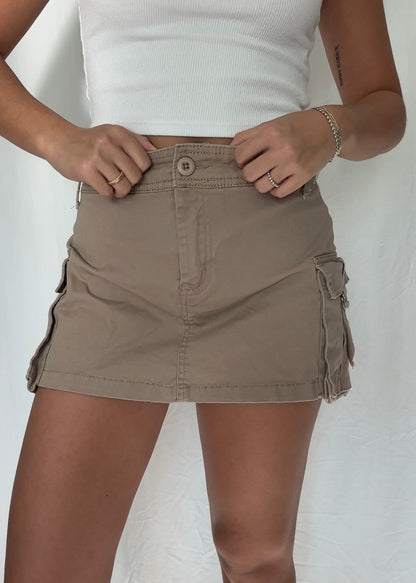 Refuge Size L Cotton Cargo Mini Skirt