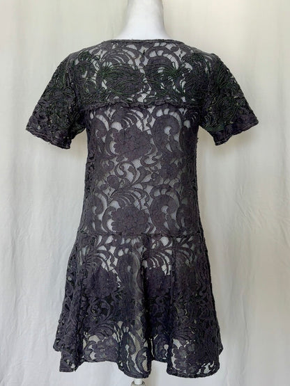 Free People Size S Short Sleeve Lace Midi Dress