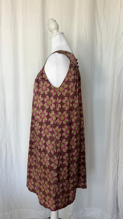 Maggy London Size M Silk Sleeveless Midi Dress