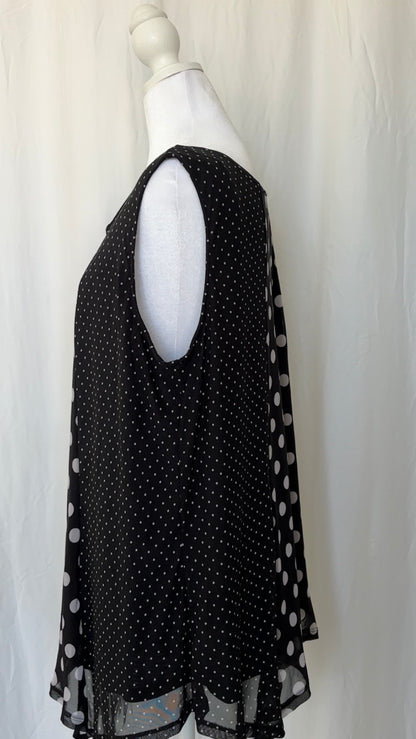 Robert Louis Size L Polka Dot Sleeveless Top