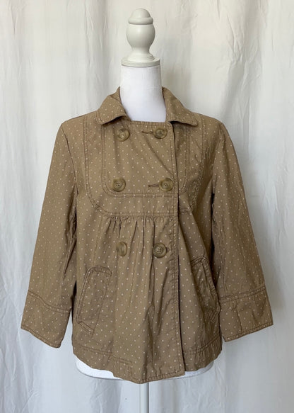 Aeropostale Size M Polka Dot Long Sleeve Pea Coat Outerwear
