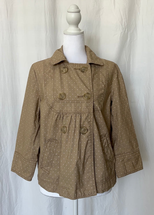 Aeropostale Size M Polka Dot Long Sleeve Pea Coat Outerwear