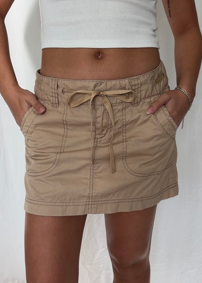 Express Size XS Cotton Cargo Mini Skirt