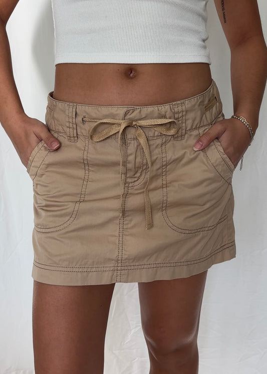 Express Size XS Cotton Cargo Mini Skirt