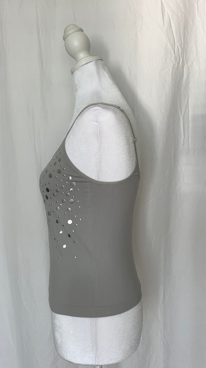 Body by Victoria Size M Silver Metallic Sleeveless Tank Top