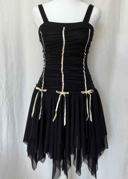 IZ Byer California Size XS Ruffle Bow Sleeveless Mini Occasions Dress