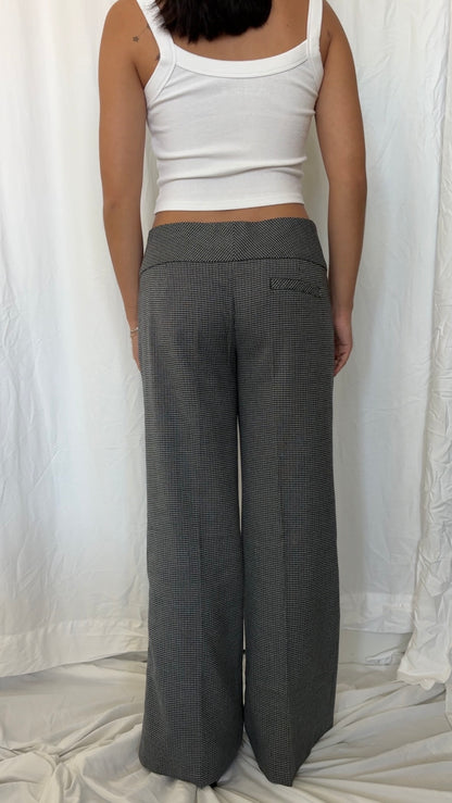 Zinc Size S Houndstooth Early 2000s Low Rise Pants