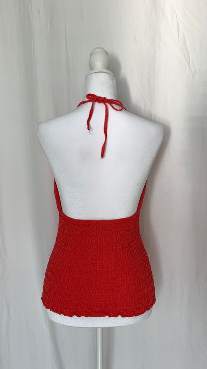 Giocam Size XL Embroider Halter Sleeveless Top