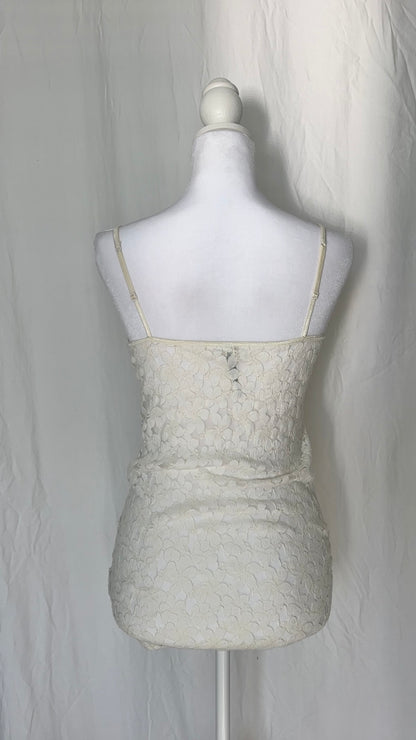 Aeropostale Size M Floral Lace Sheer Sleeveless Tank Top