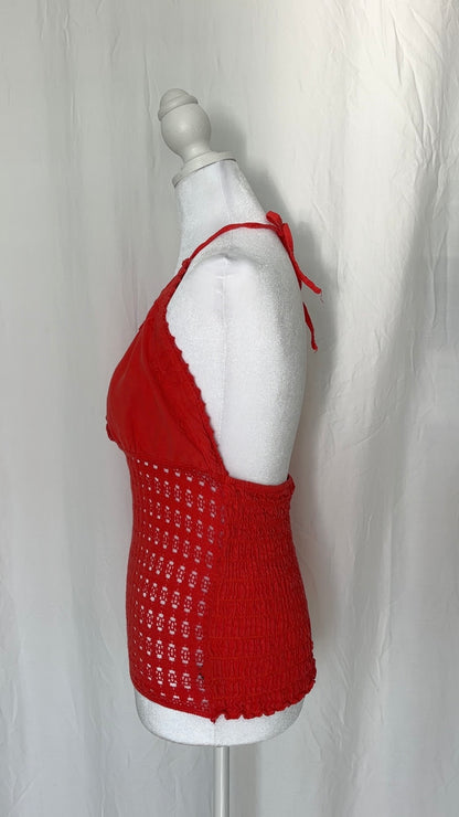 Giocam Size XL Embroider Halter Sleeveless Top