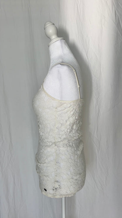 Aeropostale Size M Floral Lace Sheer Sleeveless Tank Top