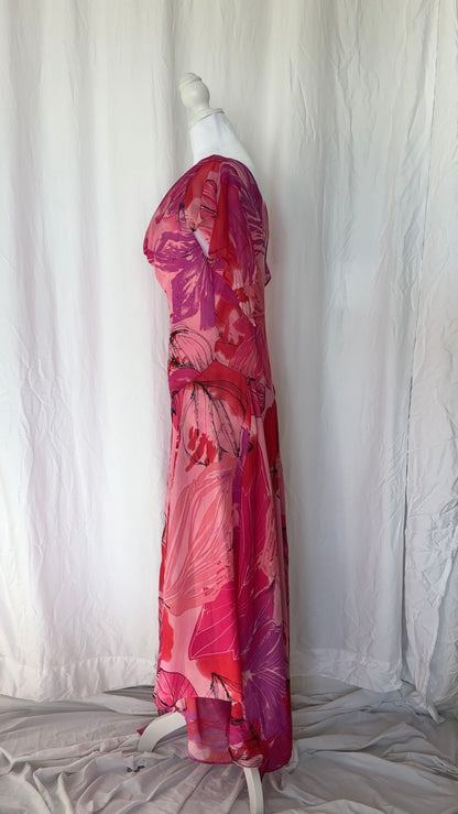 Signature by Robbie Bee Size M Ruffle Beaded Maxi Occasions Dress
