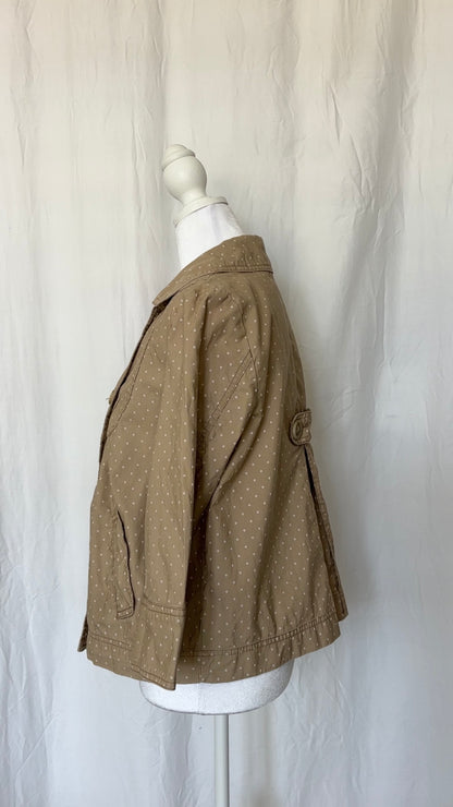 Aeropostale Size M Polka Dot Long Sleeve Pea Coat Outerwear