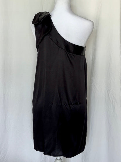 True Couture Size XS Silk One Shoulder Bow Mini Dress