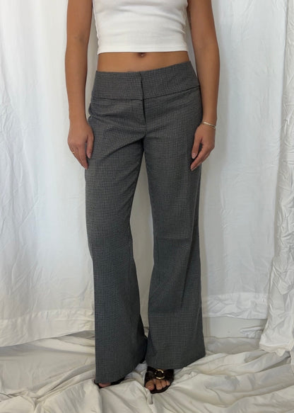 Zinc Size S Houndstooth Early 2000s Low Rise Pants