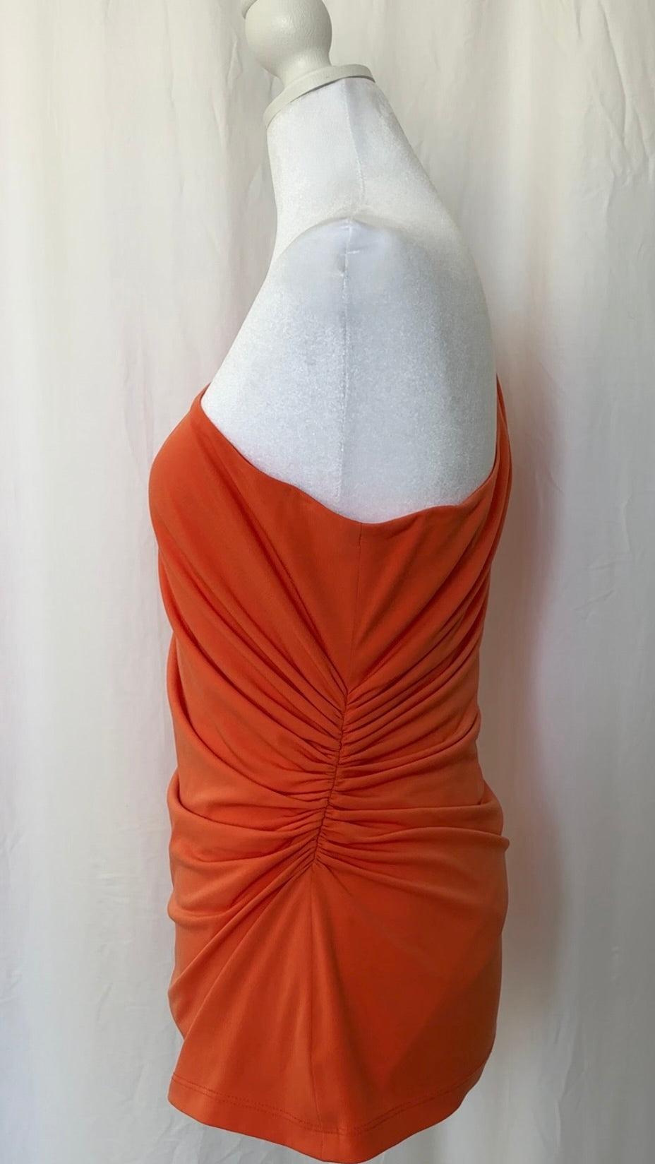 David Meister Size M One Shoulder Cinched Tank Top