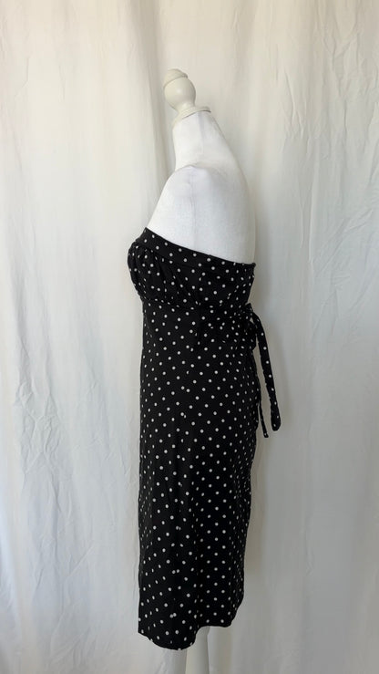 Urban Behavior Size L Polka Dot Strapless Mini Dress
