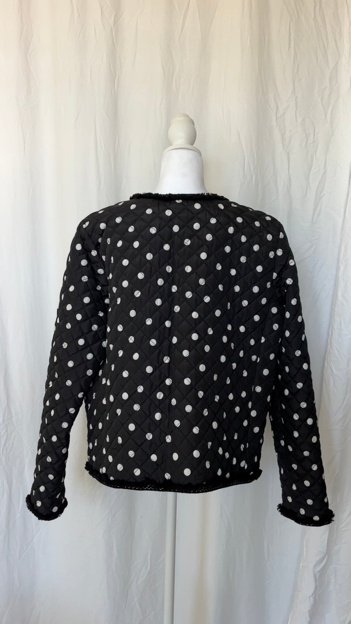 Crown & Ivy Size S Polka Dot Quilted Jacket