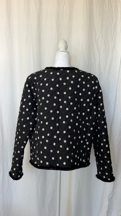Crown & Ivy Size S Polka Dot Quilted Jacket