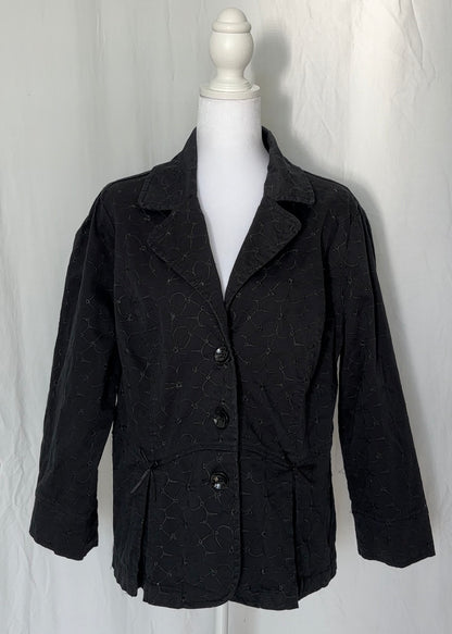 A.M.I Size XL Embroidered Floral Long Sleeve Blazer Outerwear