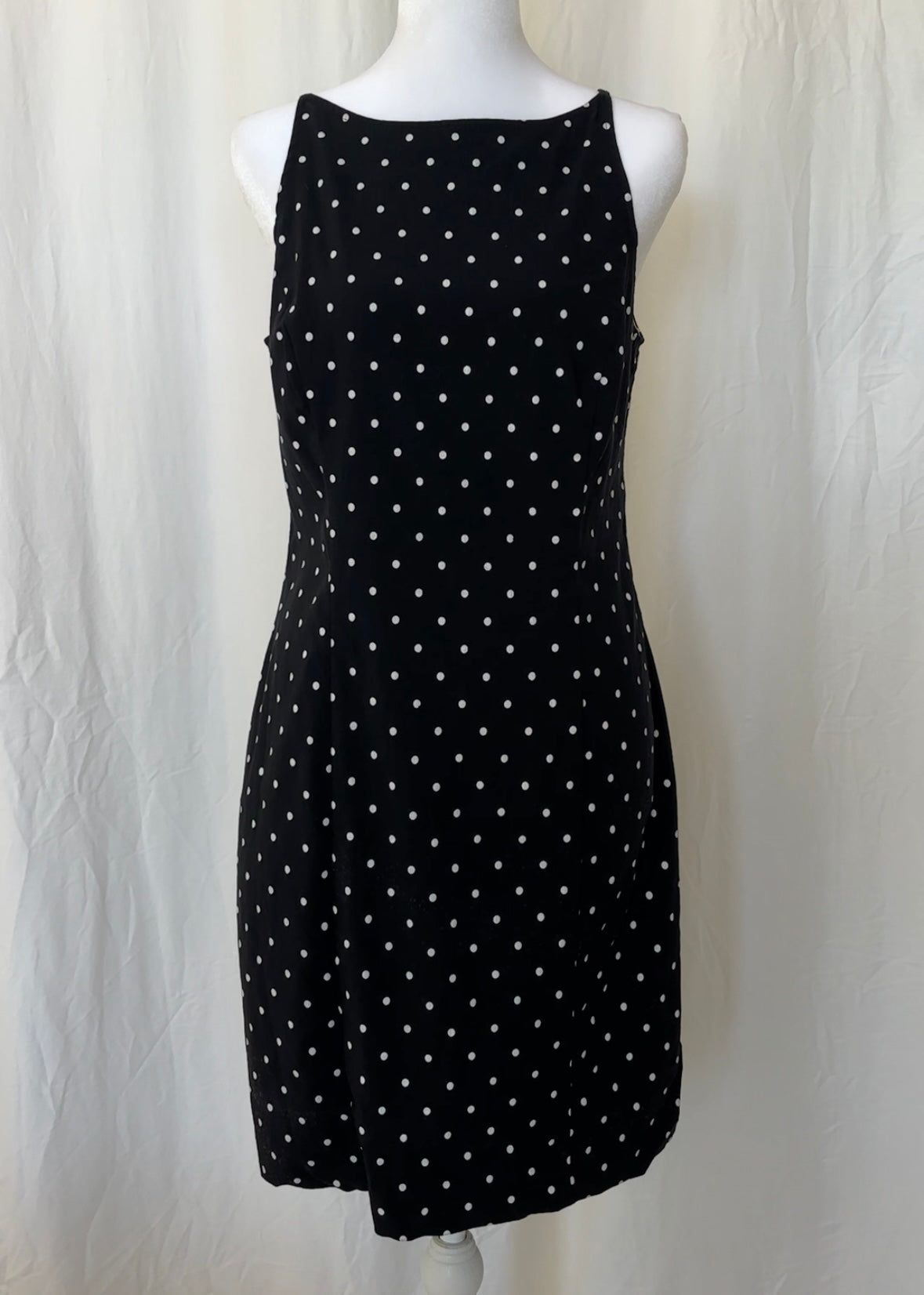 Dawn Joy Size M Open Back Polka Dot Midi Dress
