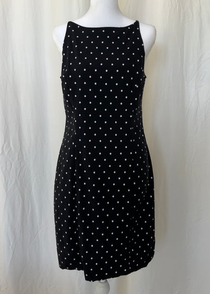 Dawn Joy Size M Open Back Polka Dot Midi Dress