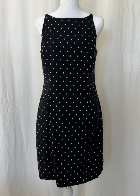 Dawn Joy Size M Open Back Polka Dot Midi Dress