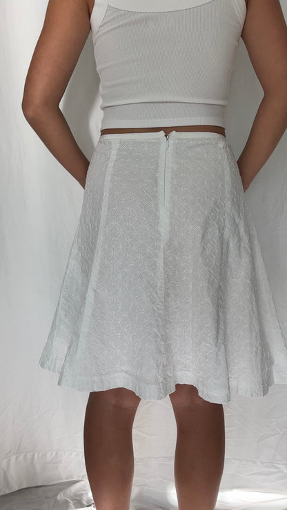 Size XS Cotton Lace Midi Skirt