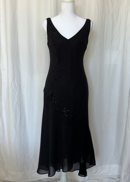 Evan-Picone Size S Beaded Midi Occasions Dress